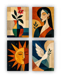 Abstract Posters - Set of 4 - 12 x 8.5 Inch