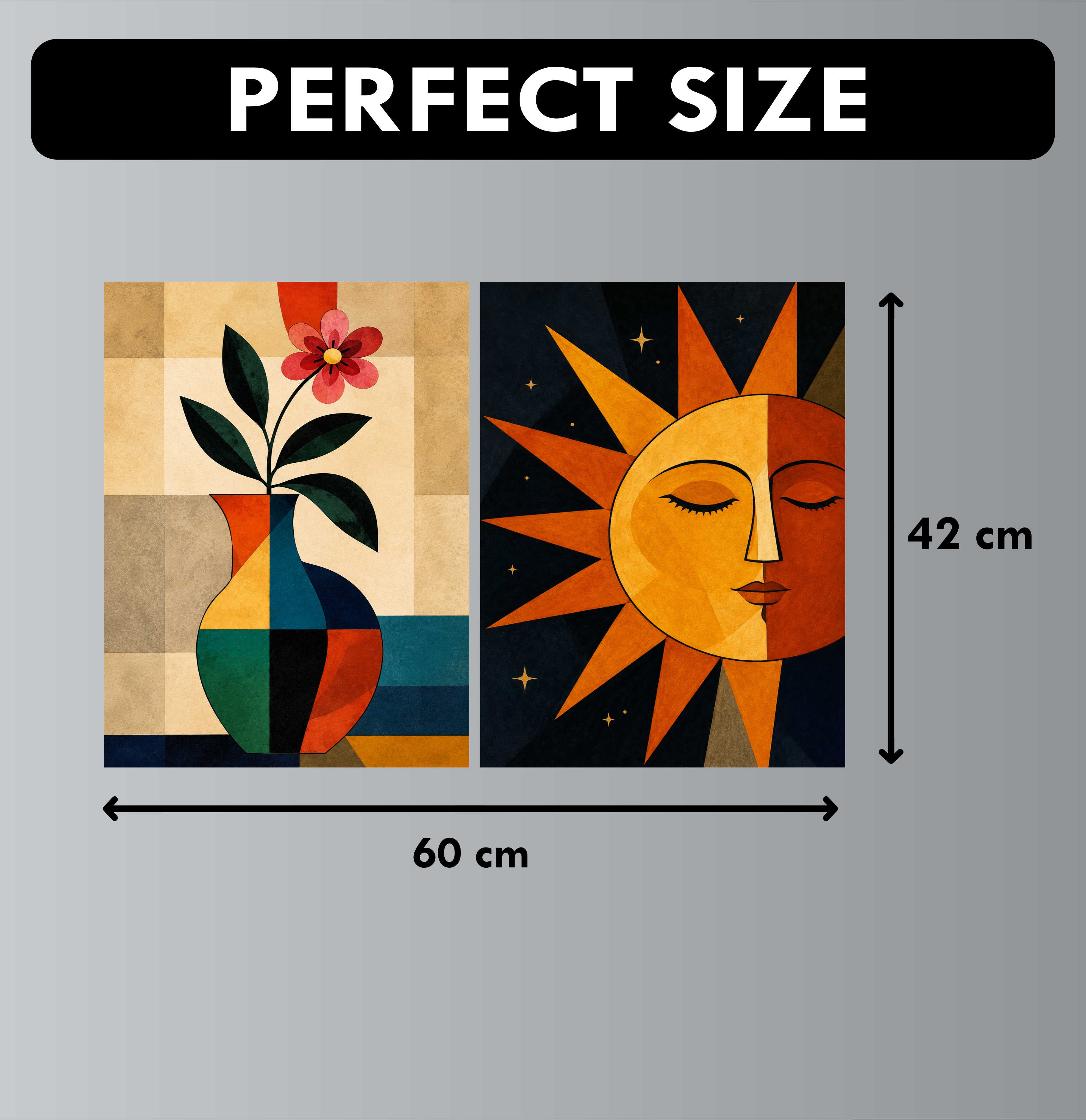 Abstract Posters - Set of 4 - 12 x 8.5 Inch