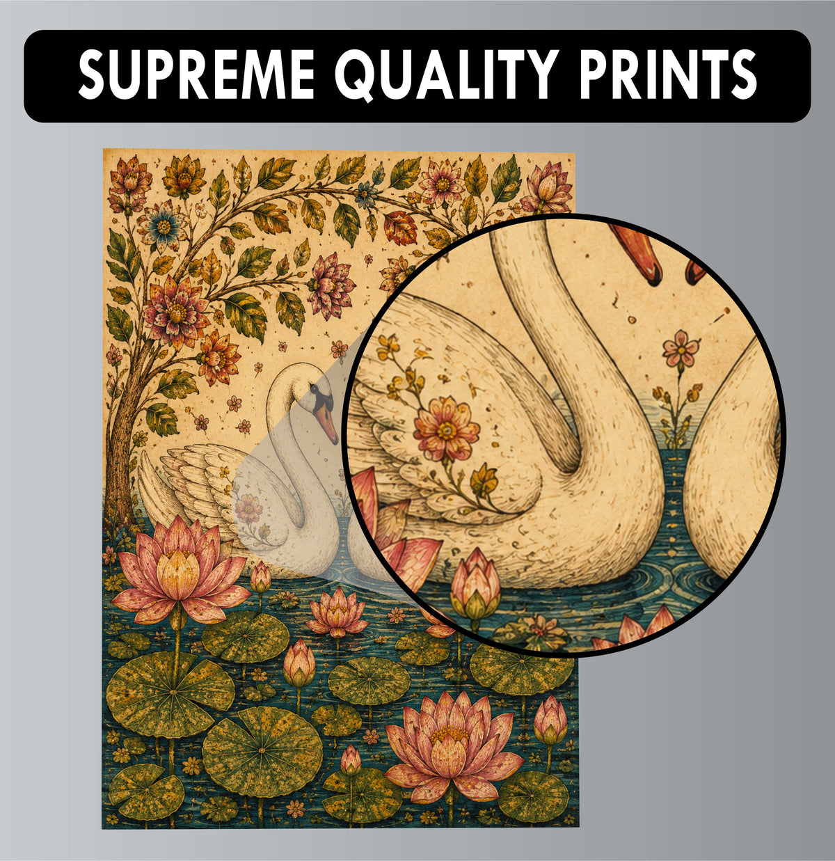 Madhubani Posters - Set of 4 - 12 x 8.5 Inch