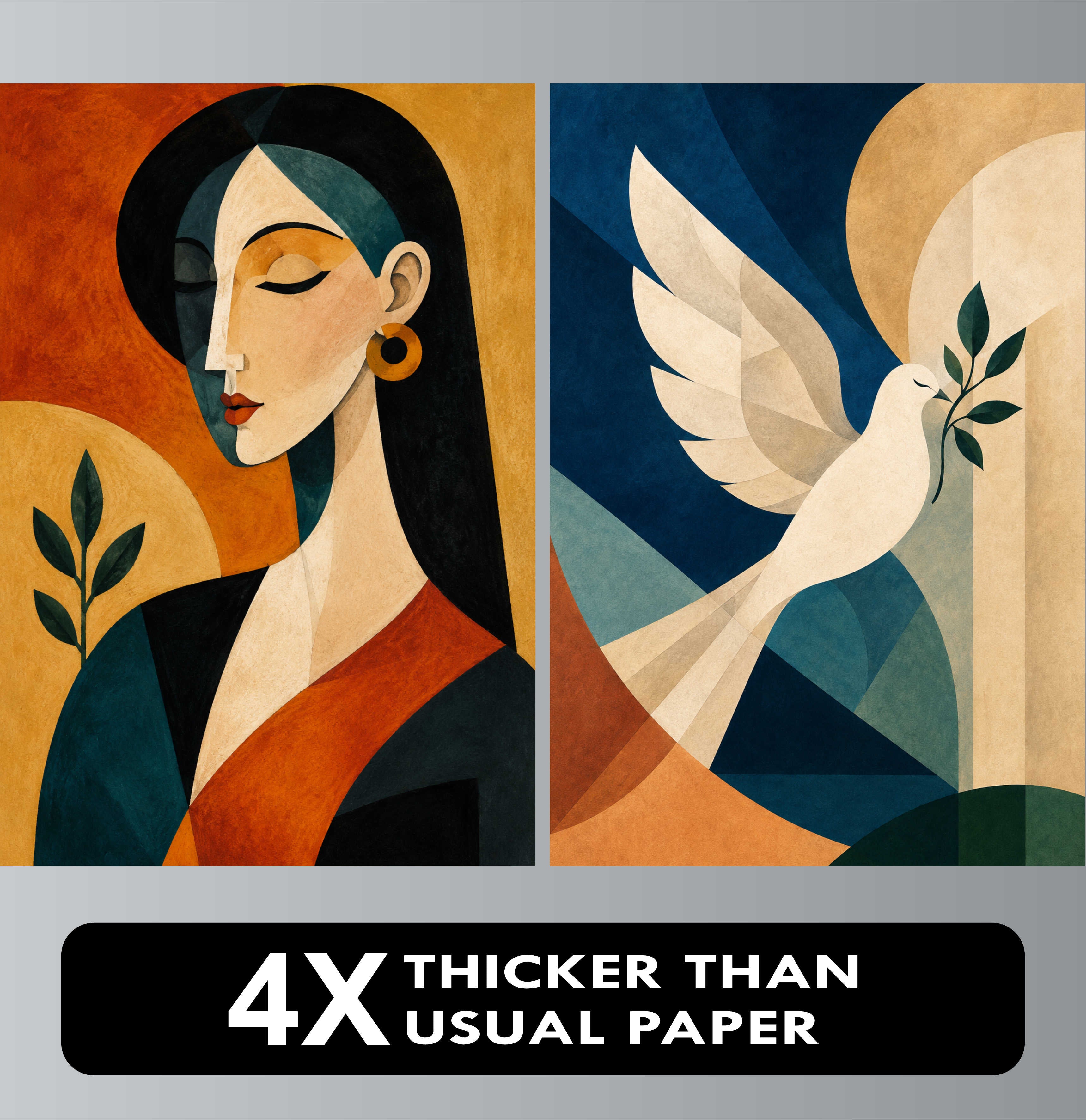 Abstract Posters - Set of 4 - 12 x 8.5 Inch