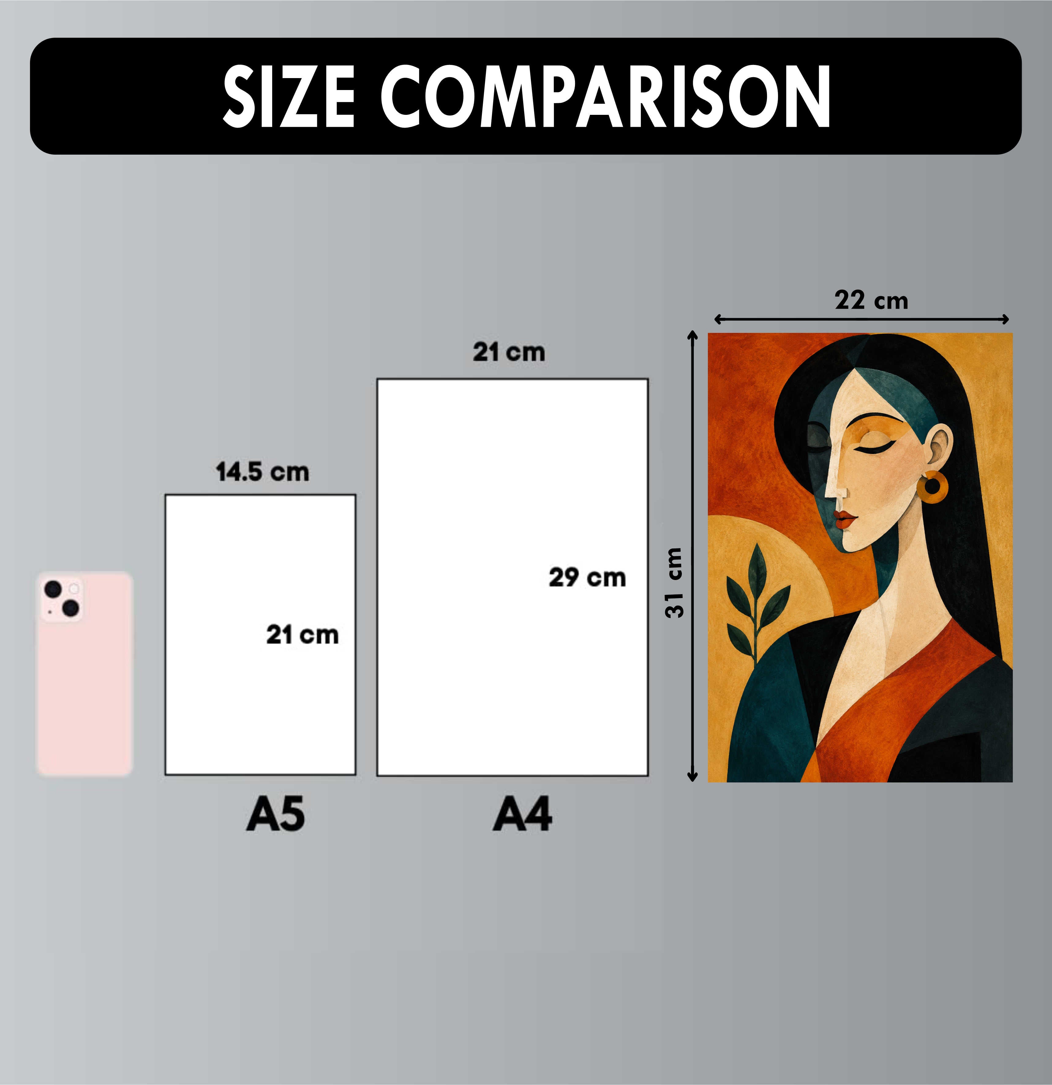 Abstract Posters - Set of 4 - 12 x 8.5 Inch