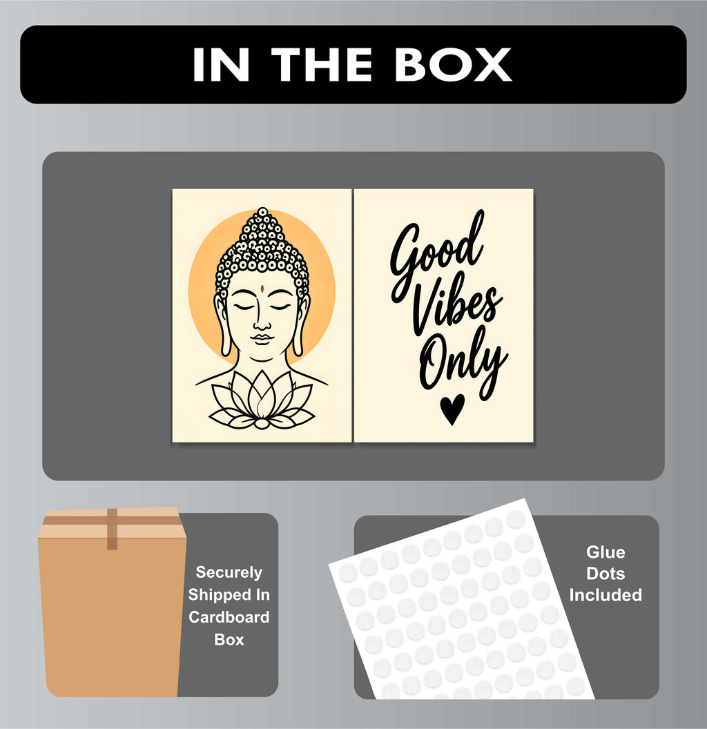 Wall Art Posters - Set of 4 - 12 x 8.5 Inch