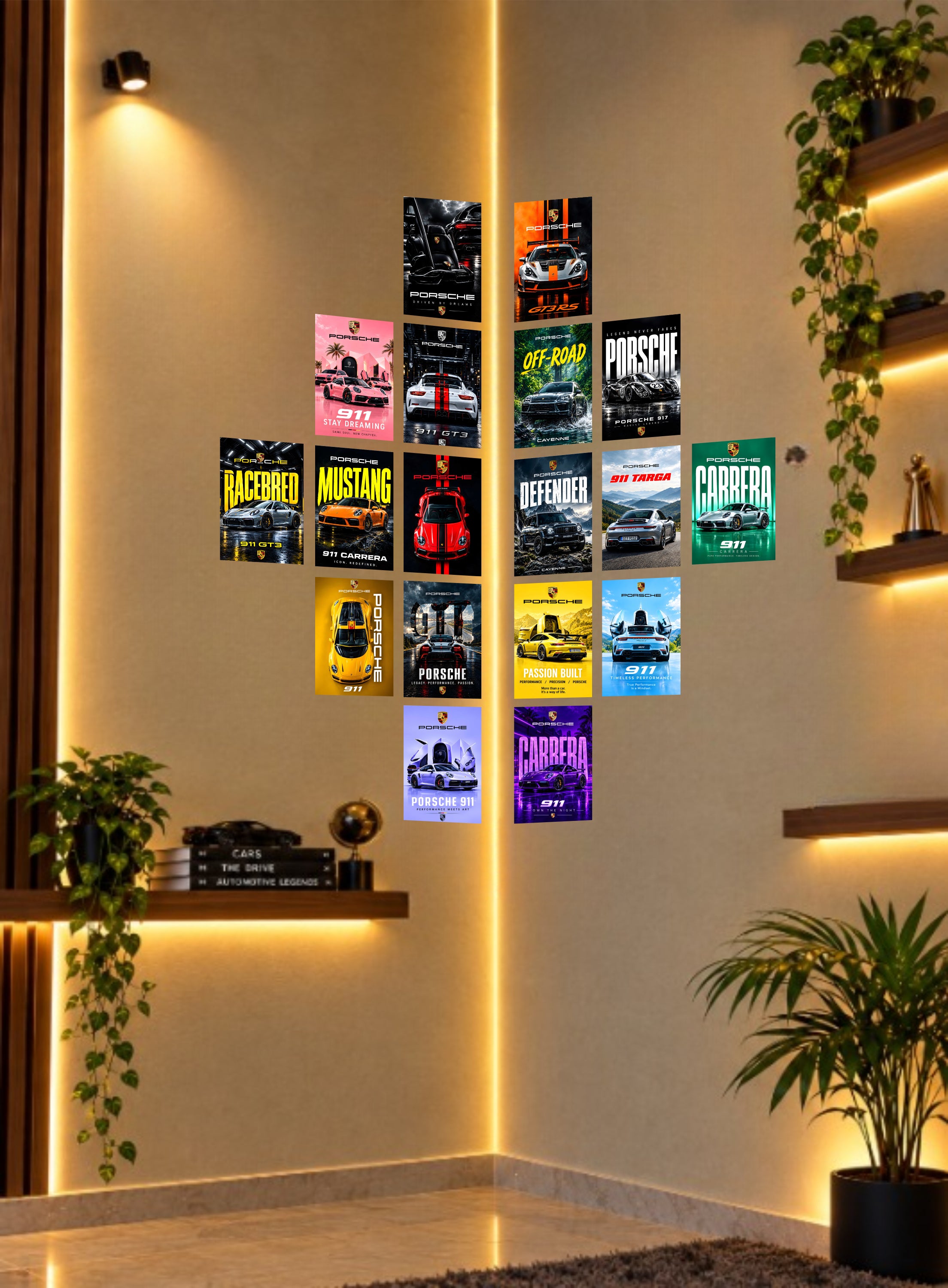 Car Posters - Set of 18 - 6 x 4 Inch
