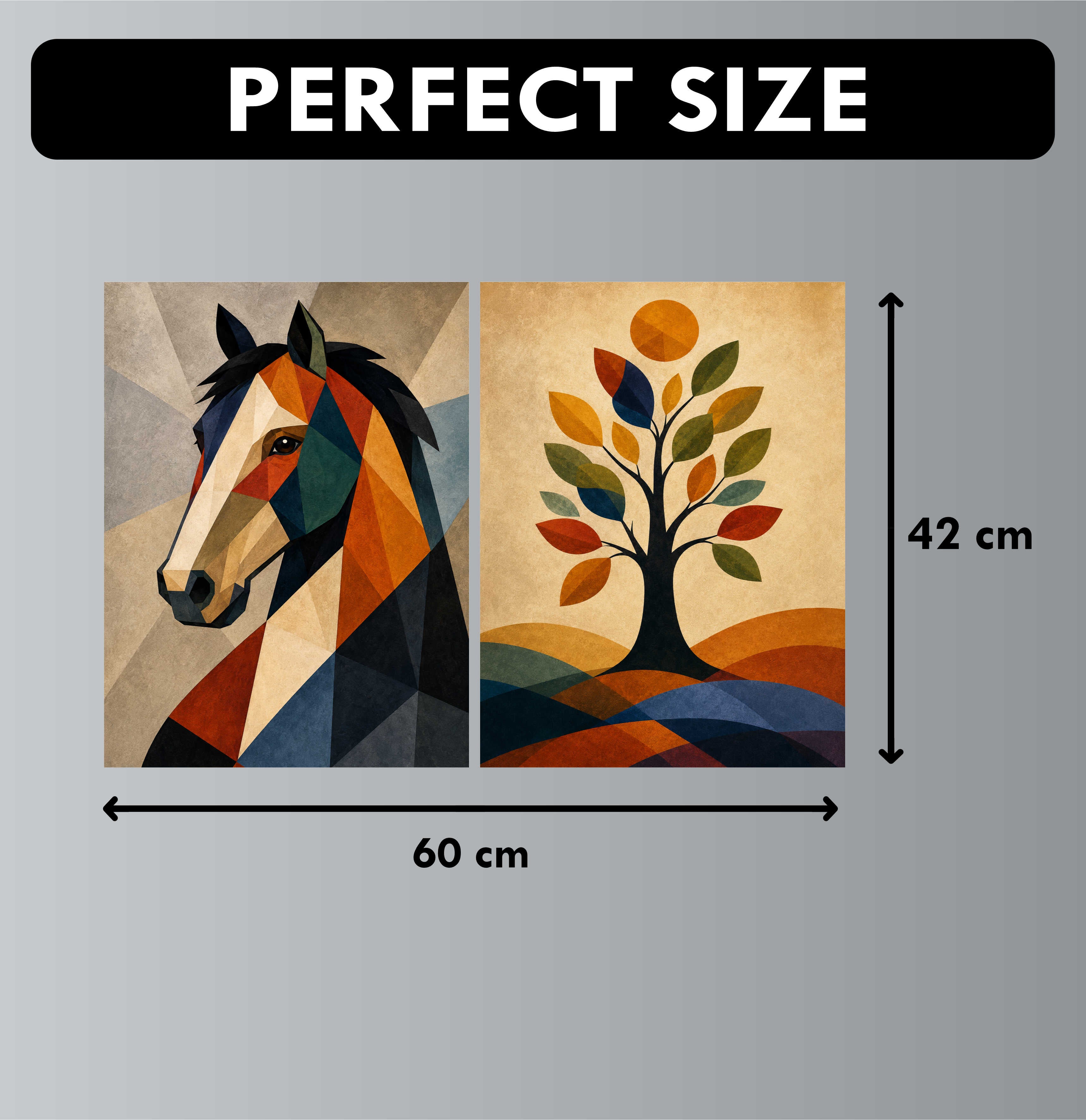 Abstract Posters - Set of 4 - 12 x 8.5 Inch