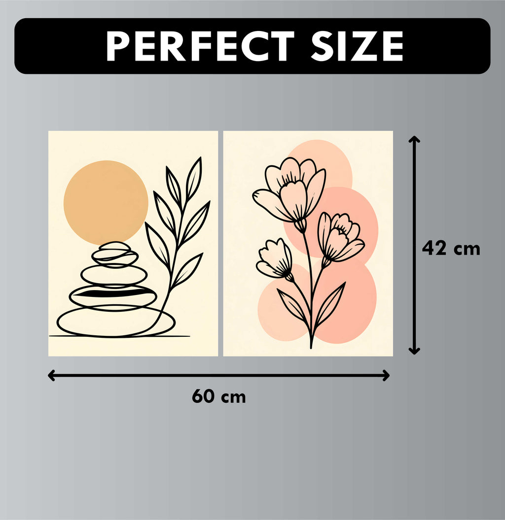 Wall Art Posters - Set of 4 - 12 x 8.5 Inch