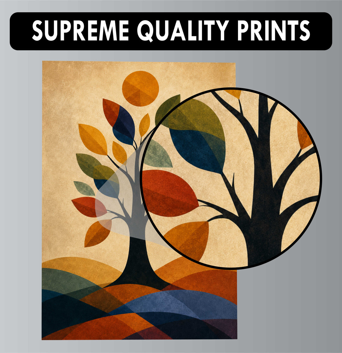 Abstract Posters - Set of 4 - 12 x 8.5 Inch