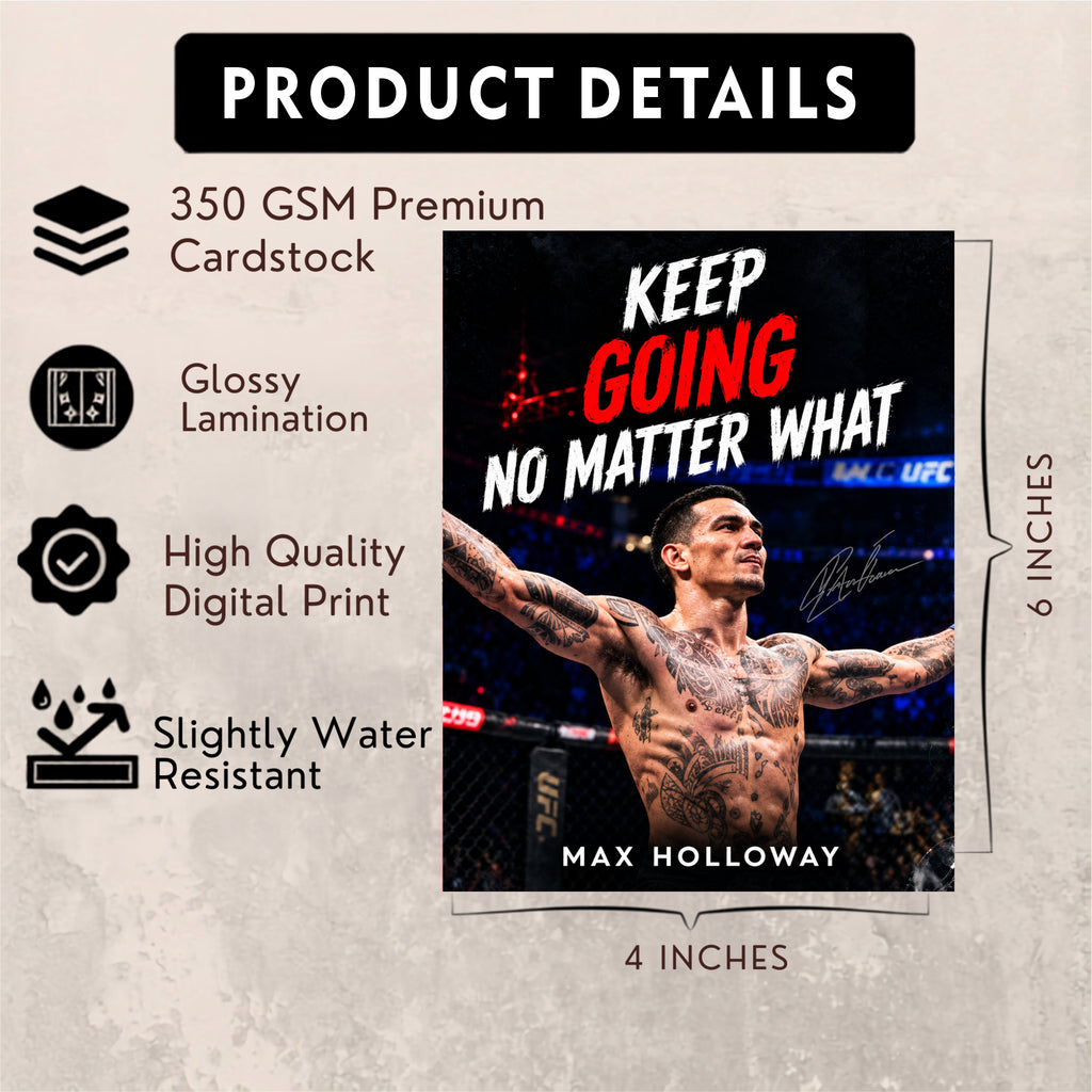 UFC Gym Motivational Card - Set of 18 - 6 x 4 Inch