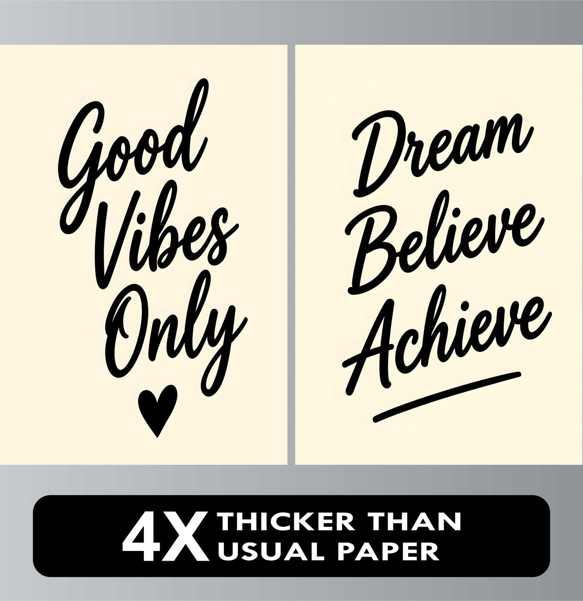 Wall Art Posters - Set of 4 - 12 x 8.5 Inch