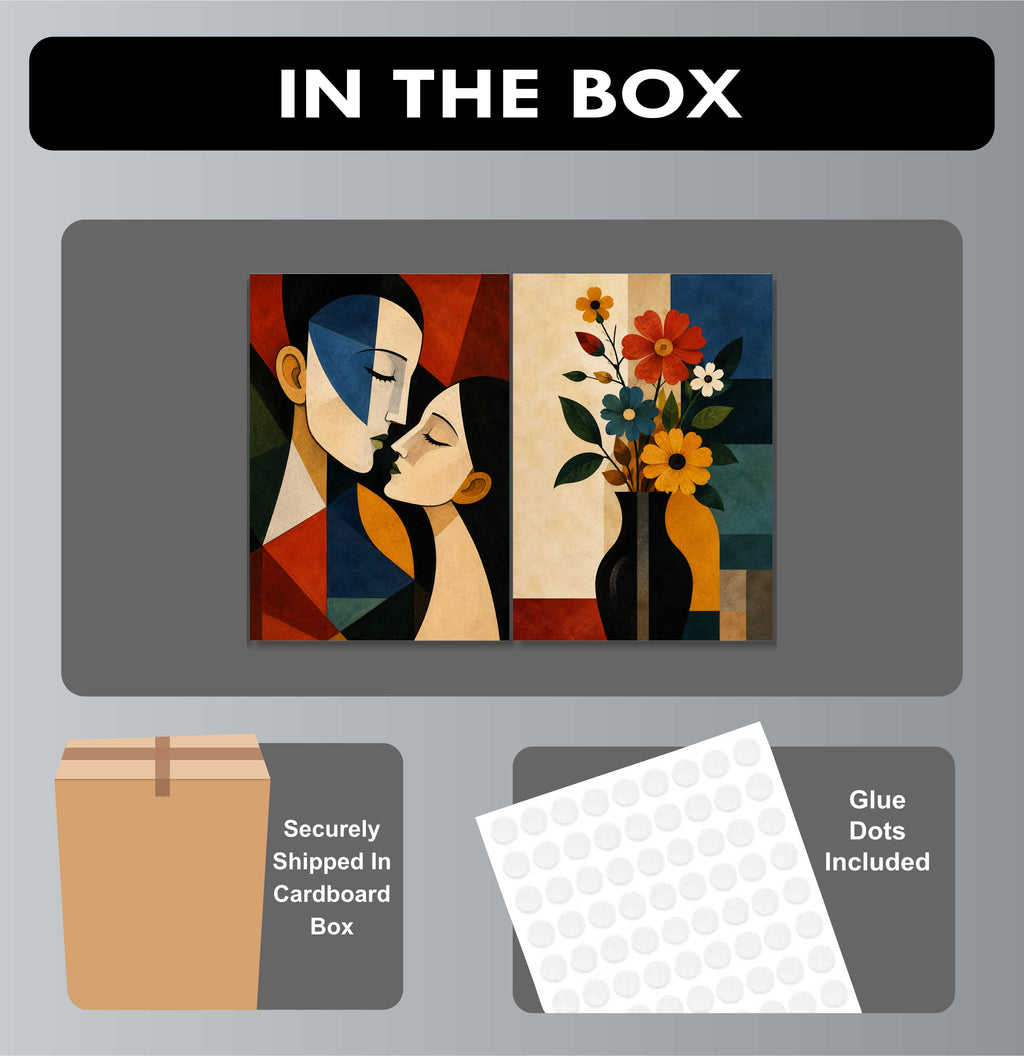 Abstract Posters - Set of 4- 12 x 8.5 Inch