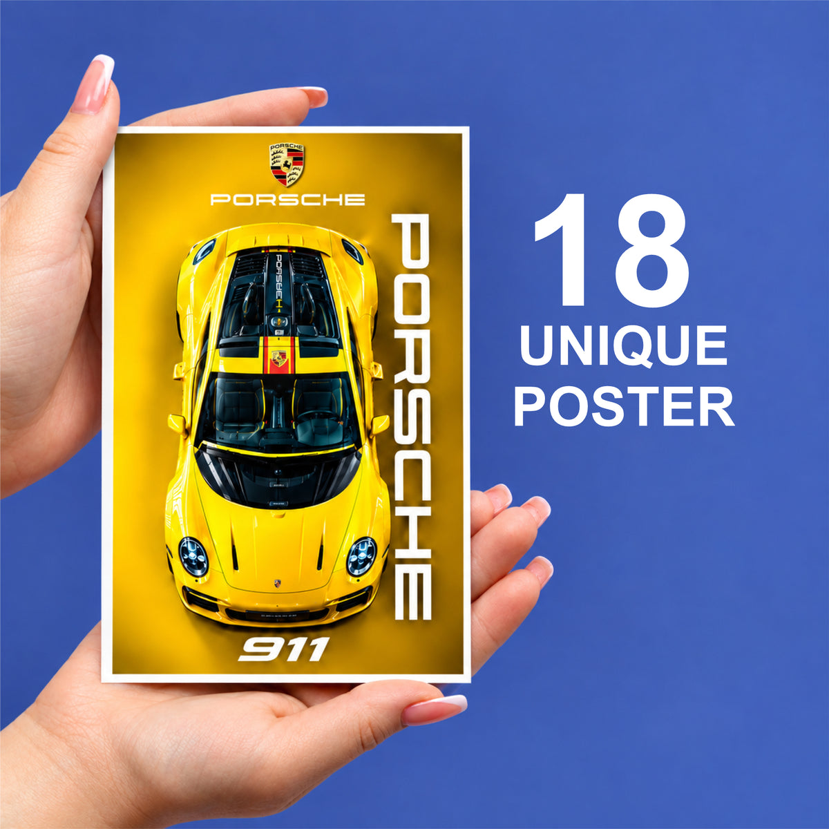 Car Posters - Set of 18 - 6 x 4 Inch