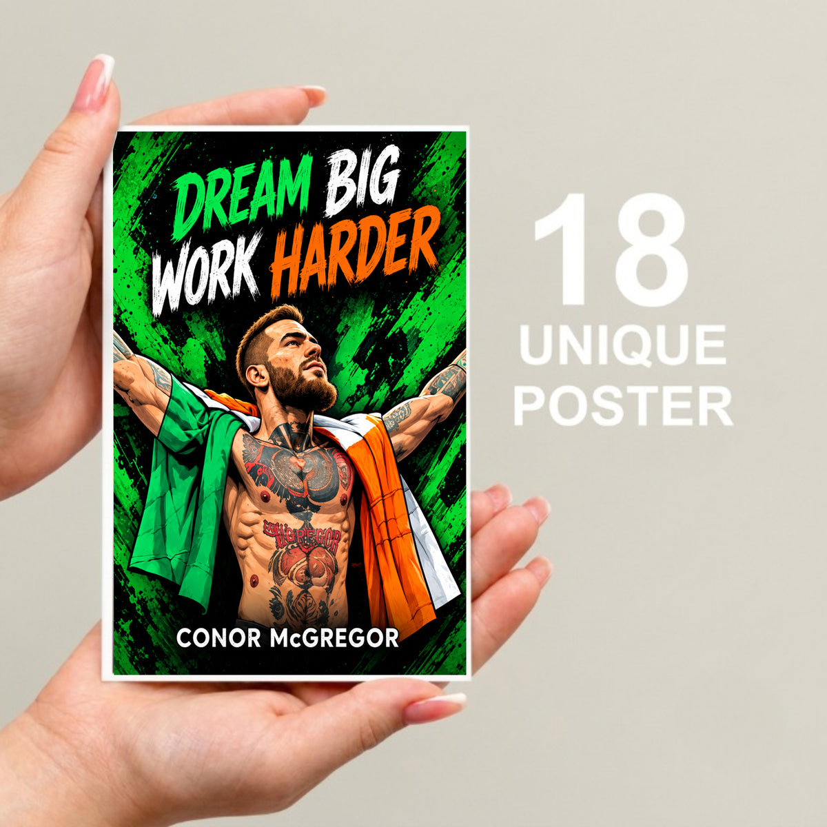 UFC Gym Motivational Posters - Set of 18 - 6 x 4 Inch
