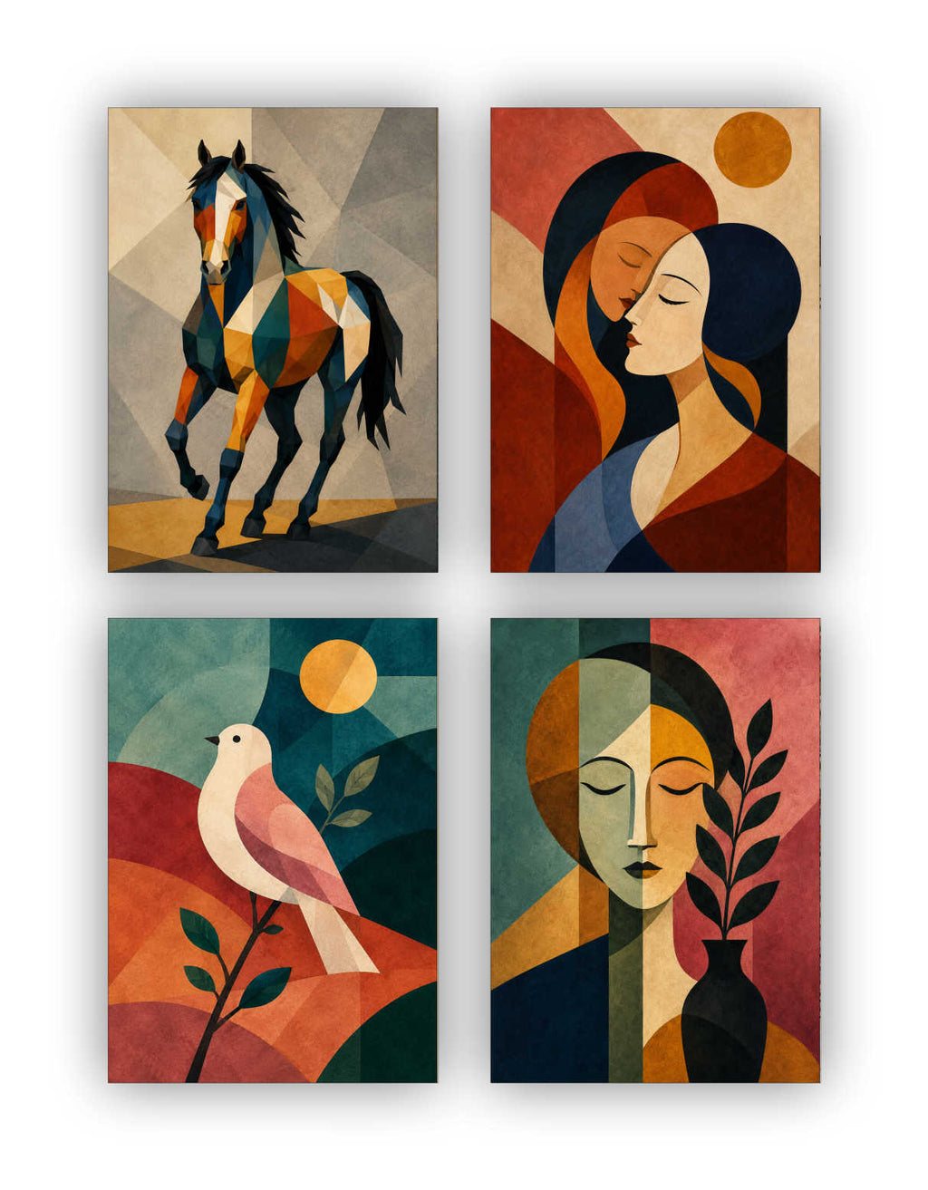 Abstract Posters - Set of 4 - 12 x 8.5 Inch