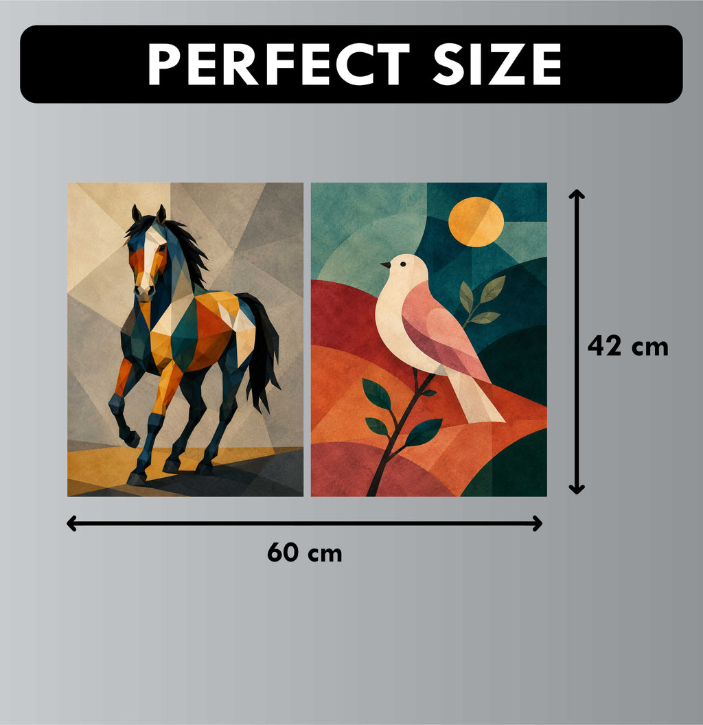 Abstract Posters - Set of 4 - 12 x 8.5 Inch