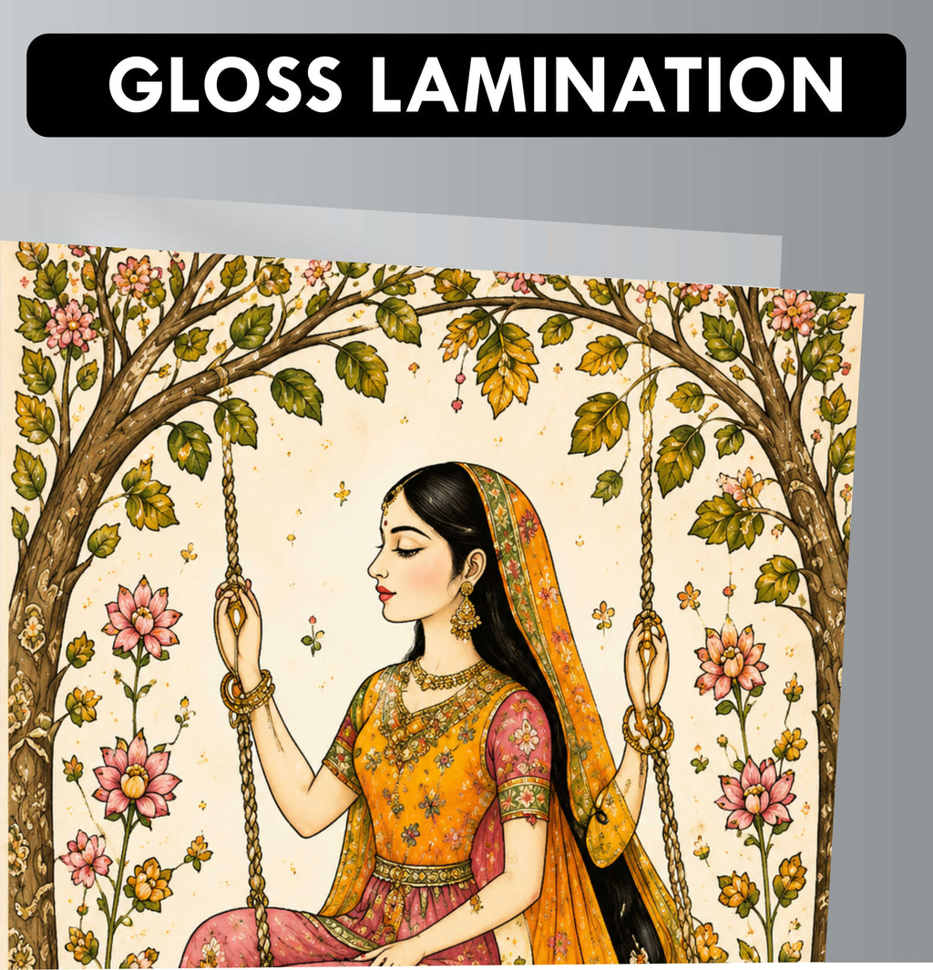 Madhubani Posters - Set of 4 - 12 x 8.5 Inch