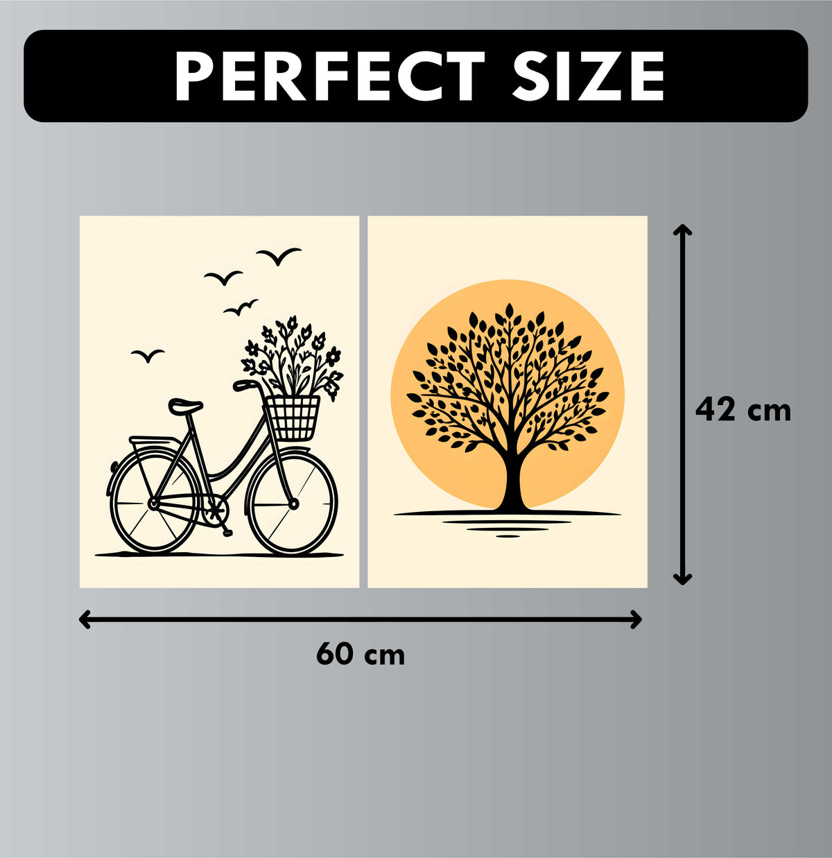 Wall Art Posters - Set of 4 - 12 x 8.5 Inch