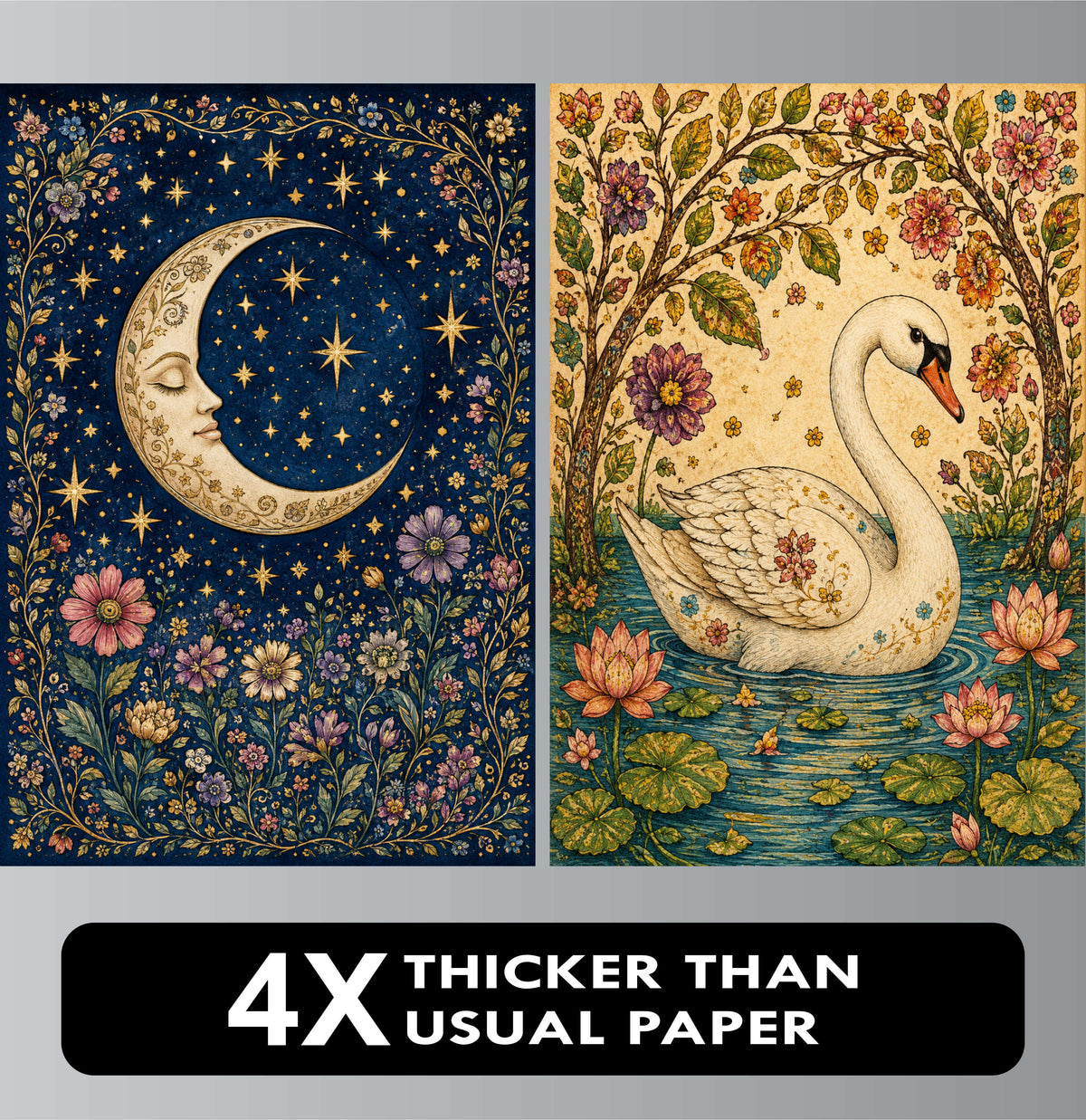 Madhubani Posters - Set of 4 - 12 x 8.5 Inch