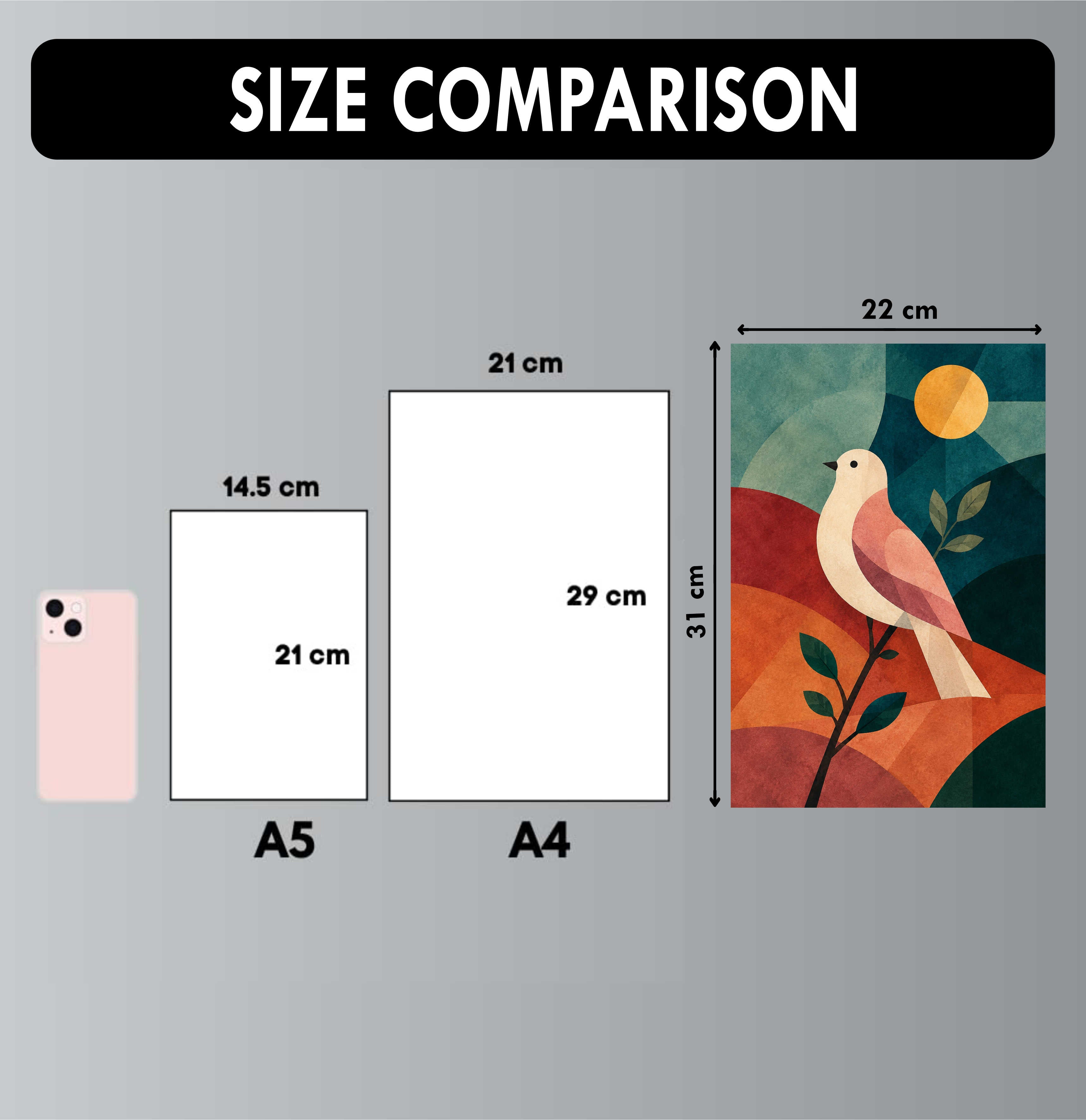 Abstract Posters - Set of 4 - 12 x 8.5 Inch