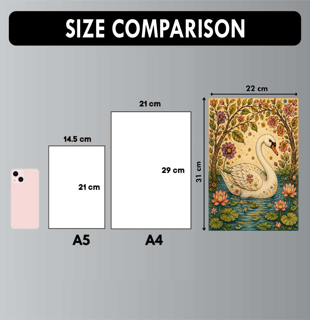 Madhubani Posters - Set of 4 - 12 x 8.5 Inch