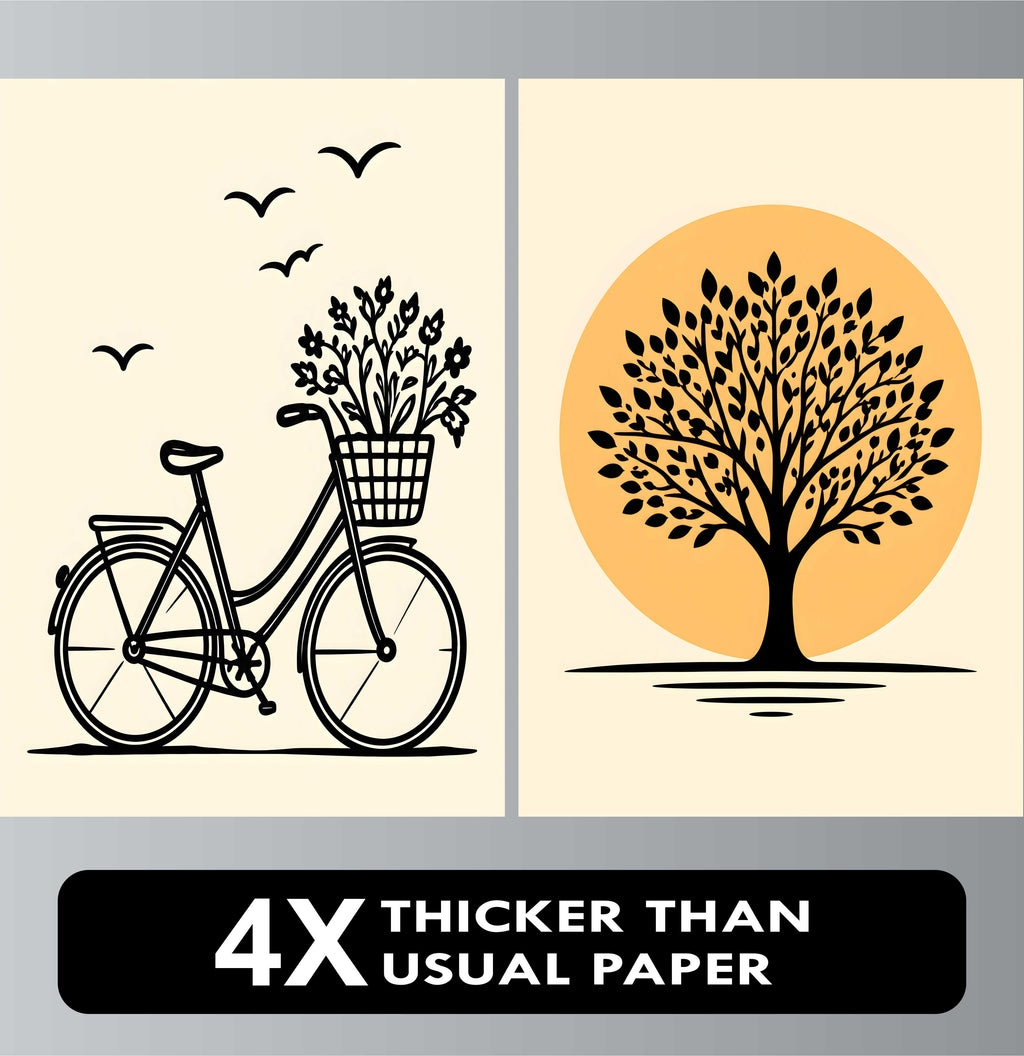 Wall Art Posters - Set of 4 - 12 x 8.5 Inch