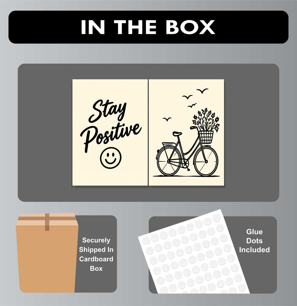 Wall Art Posters - Set of 4 - 12 x 8.5 Inch