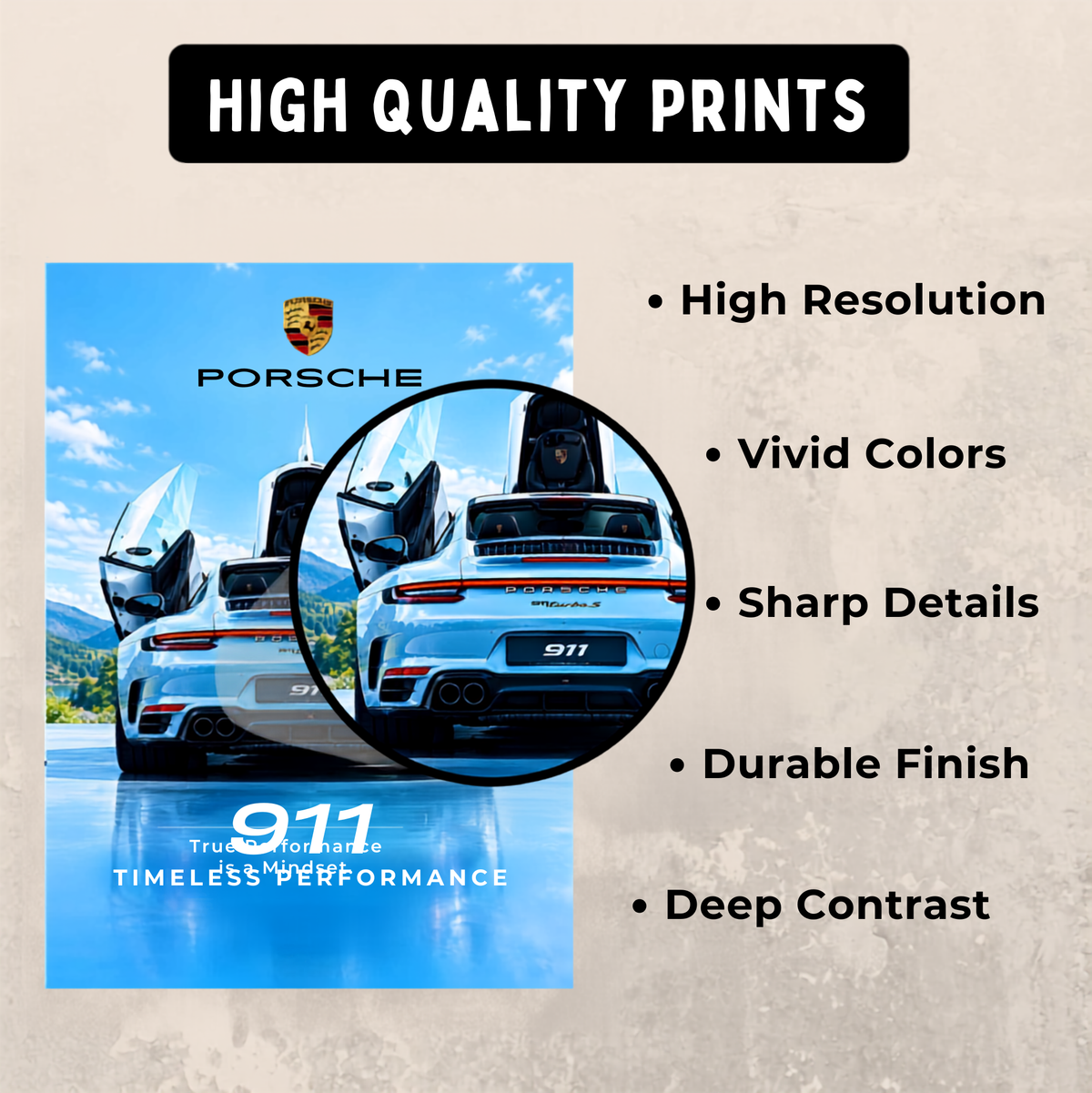 Car Posters - Set of 18 - 6 x 4 Inch