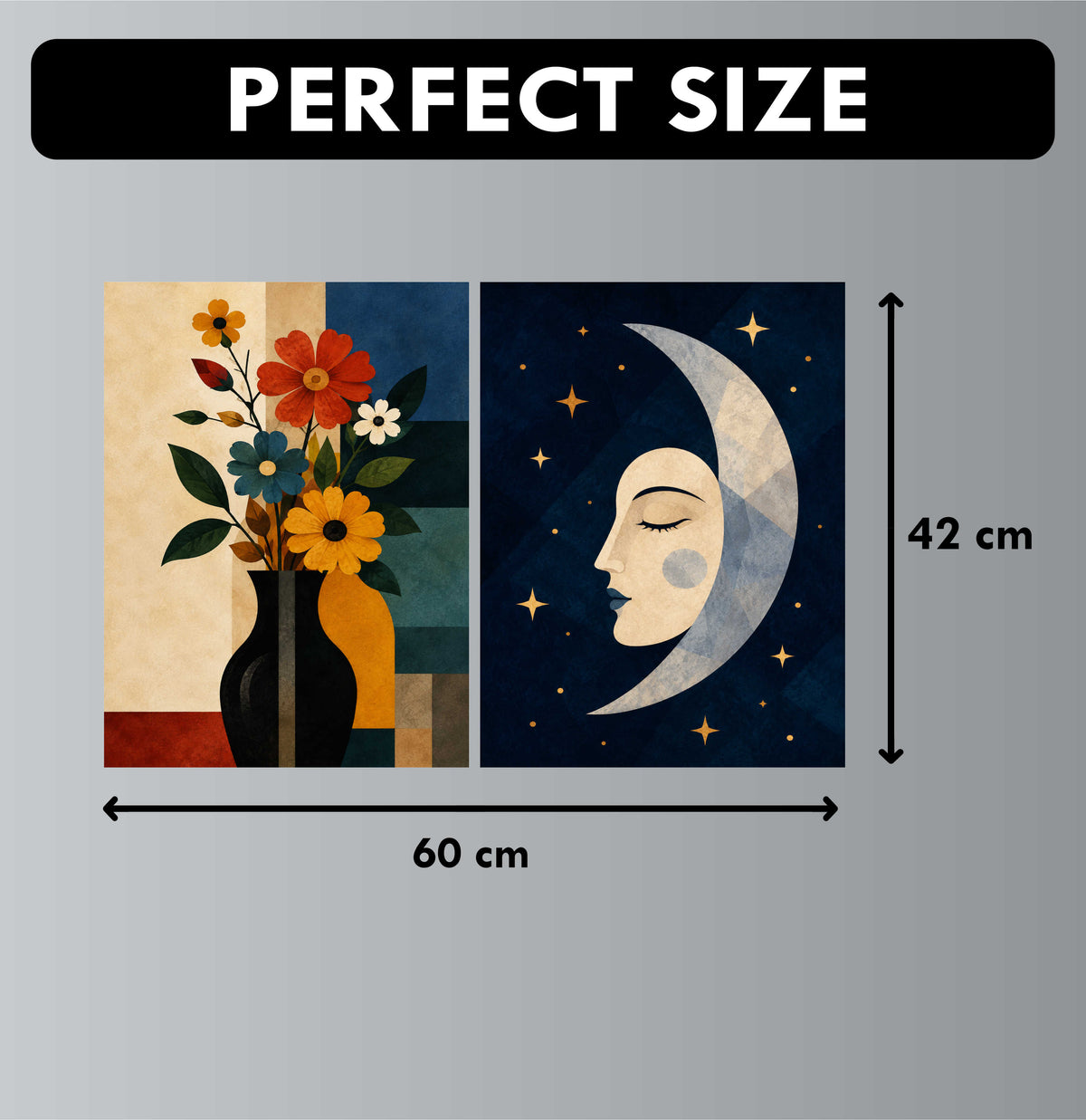 Abstract Posters - Set of 4 - 12 x 8.5 Inch