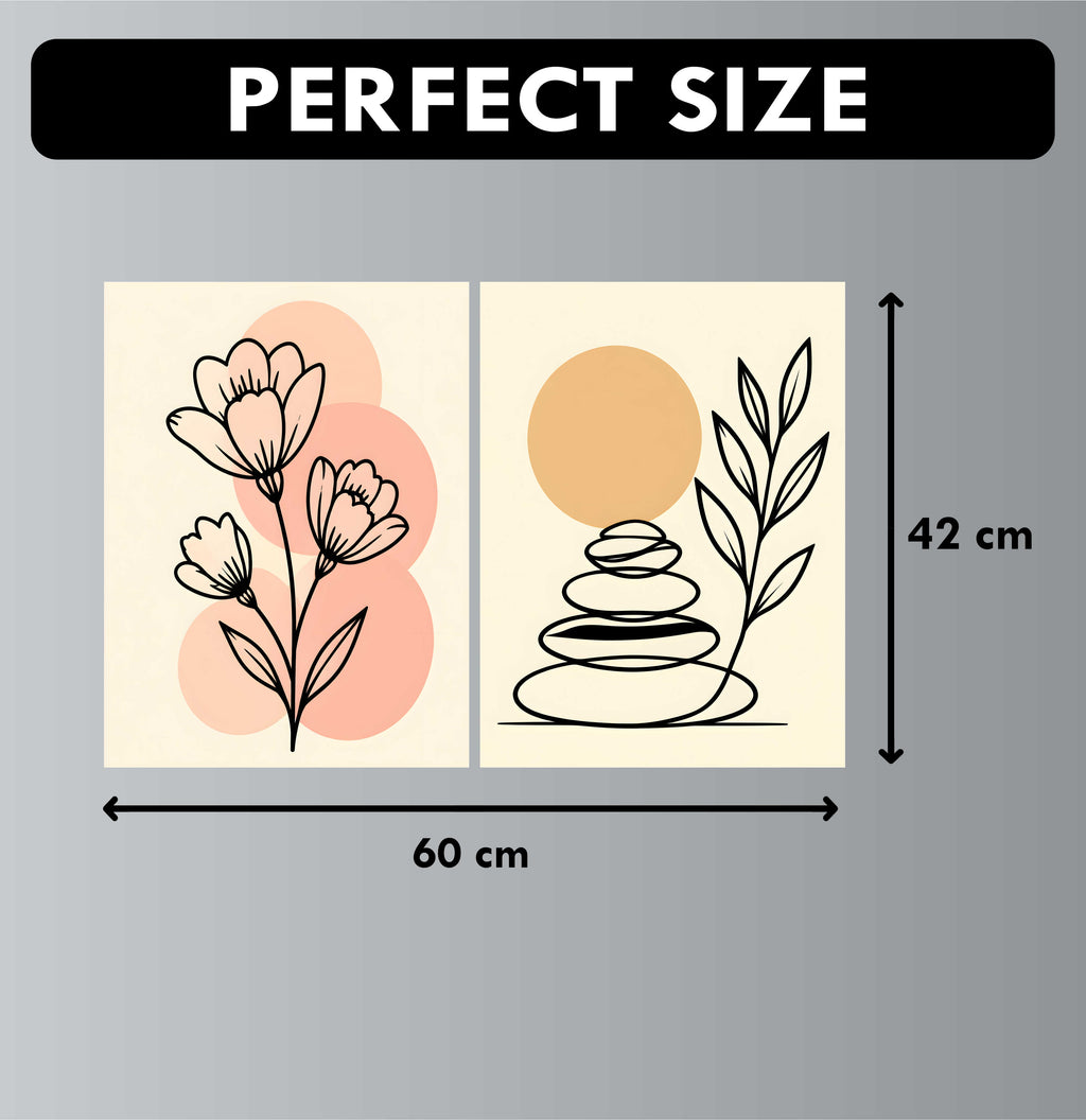 Wall Art Posters - Set of 4 - 12 x 8.5 Inch