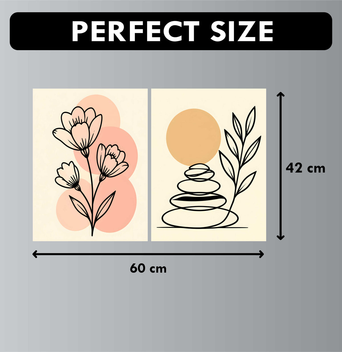 Wall Art Posters - Set of 4 - 12 x 8.5 Inch