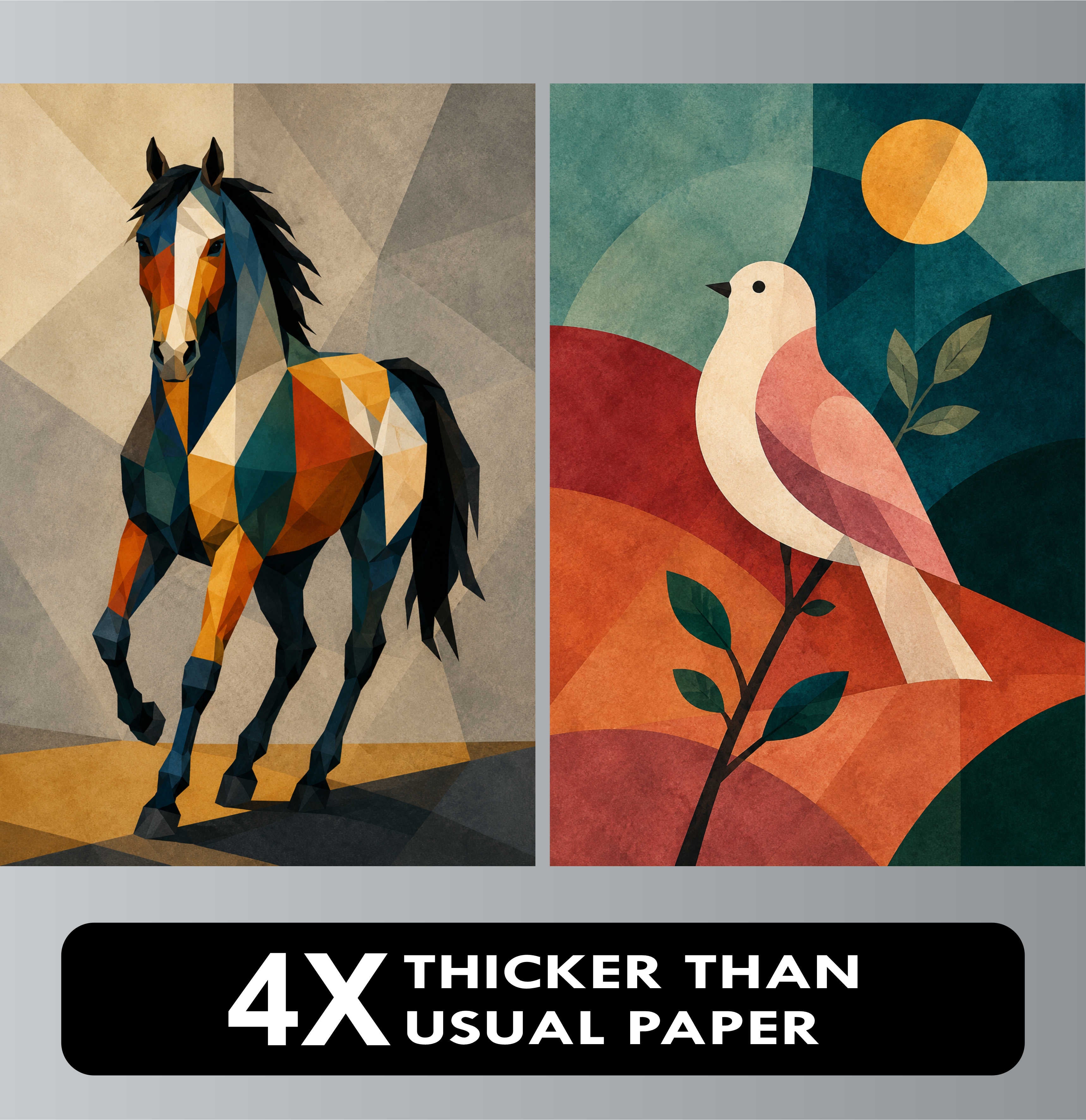 Abstract Posters - Set of 4 - 12 x 8.5 Inch