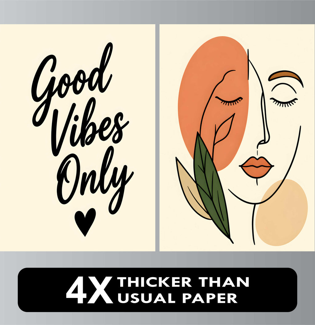 Wall Art Posters - Set of 4 - 12 x 8.5 Inch