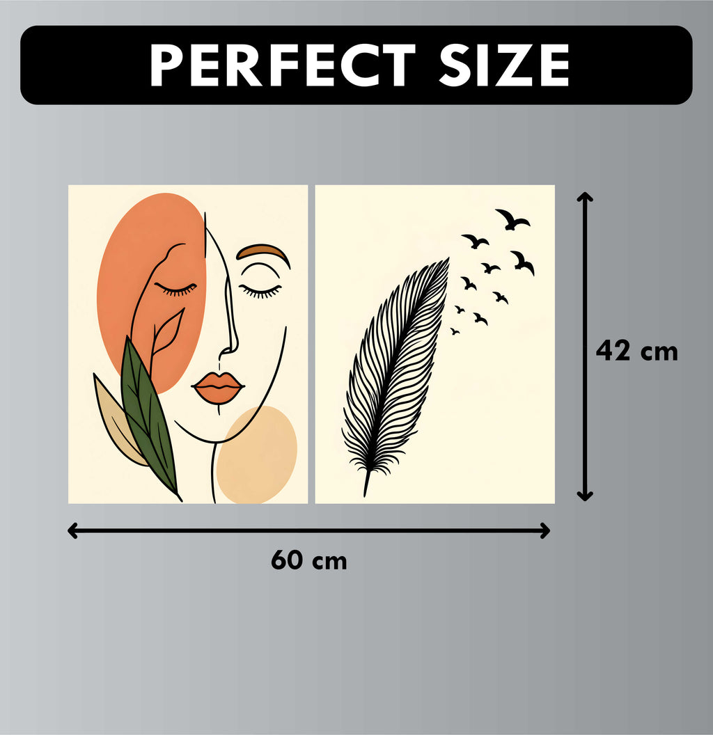 Wall Art Posters - Set of 4 - 12 x 8.5 Inch