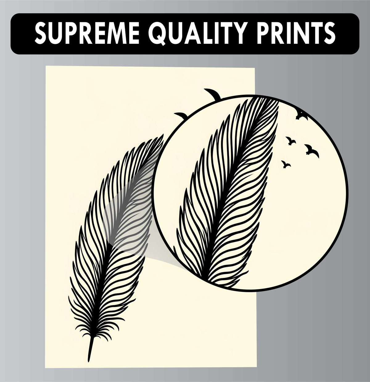 Wall Art Posters - Set of 4 - 12 x 8.5 Inch