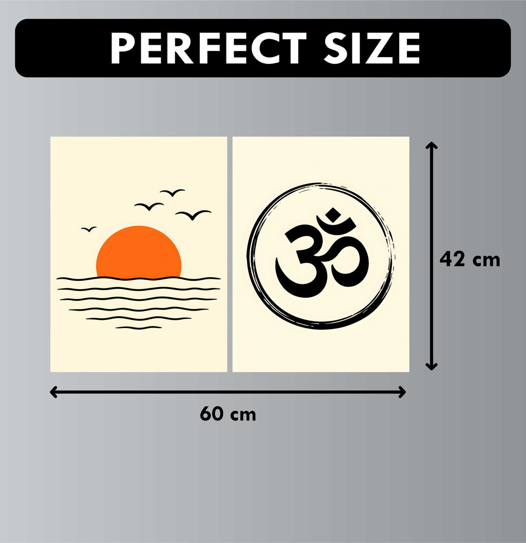 Wall Art Posters - Set of 4 - 12 x 8.5 Inch