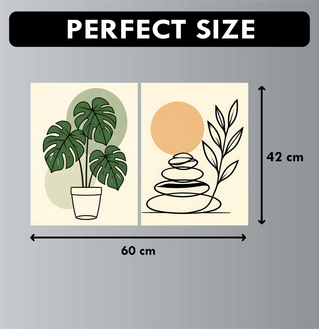 Wall Art Posters - Set of 4 - 12 x 8.5 Inch