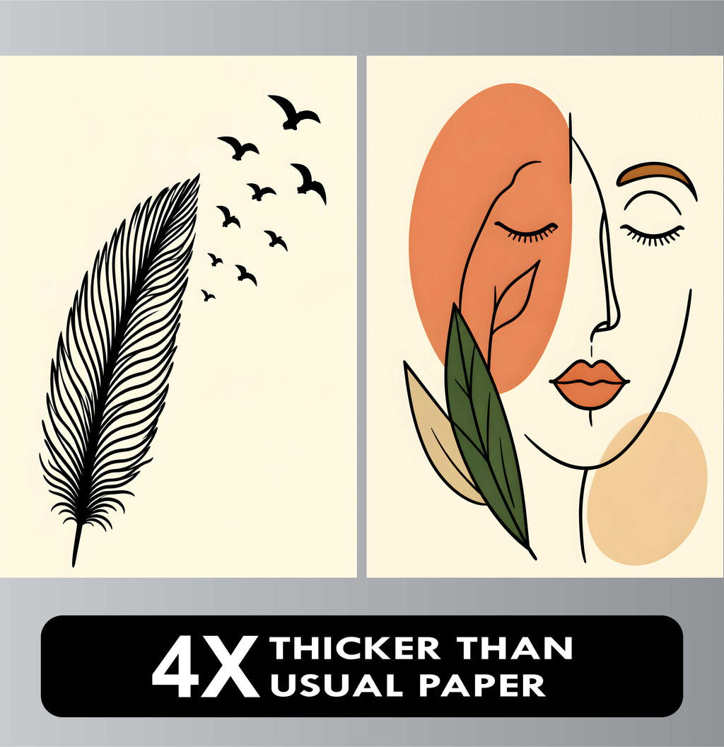 Wall Art Posters - Set of 4 - 12 x 8.5 Inch
