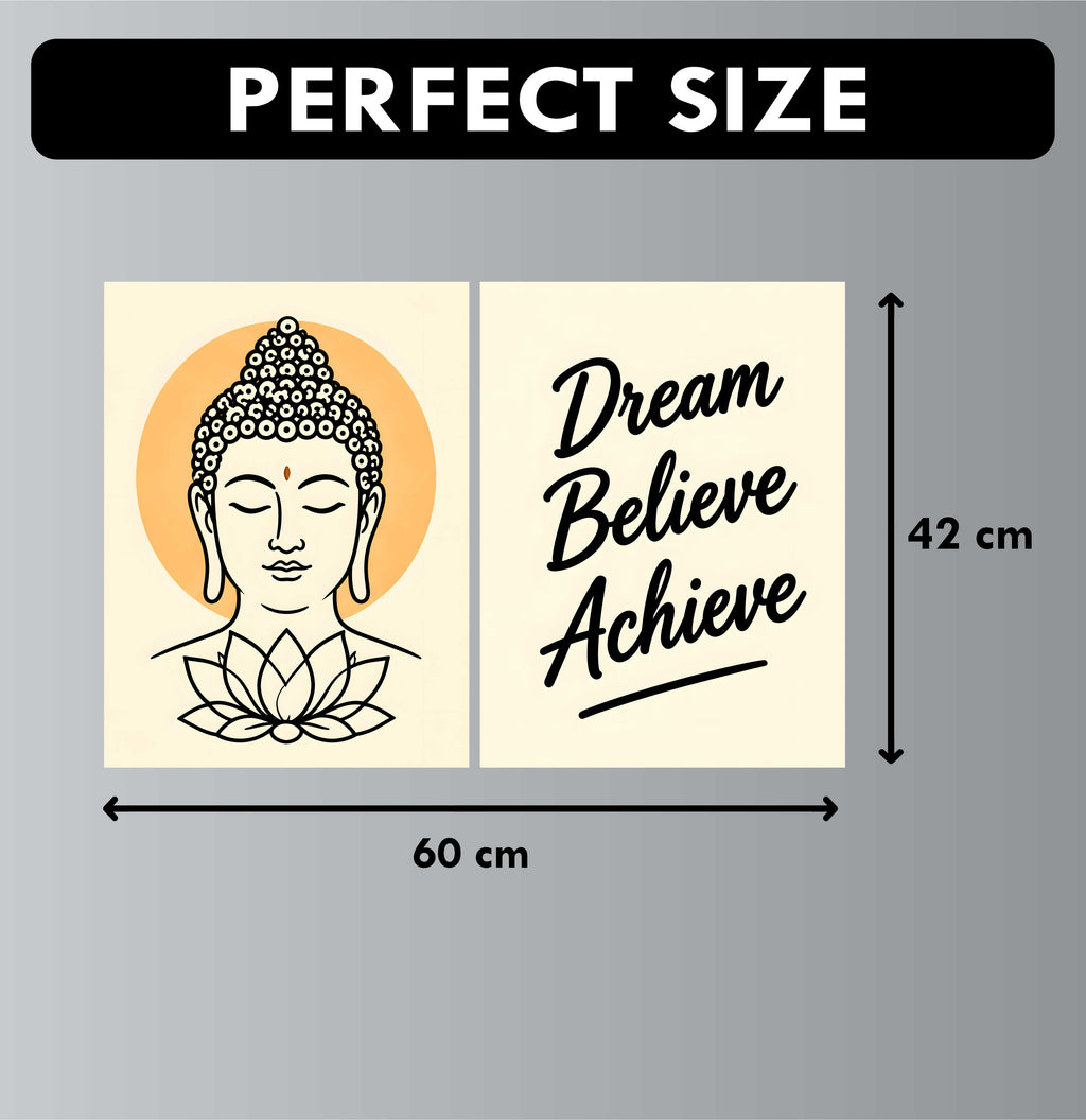 Wall Art Posters - Set of 4 - 12 x 8.5 Inch