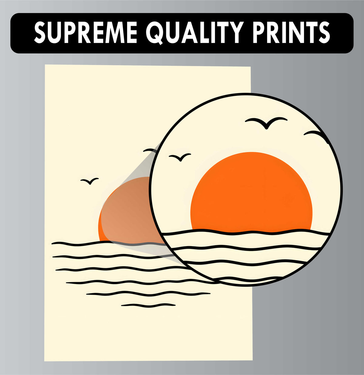 Wall Art Posters - Set of 4 - 12 x 8.5 Inch