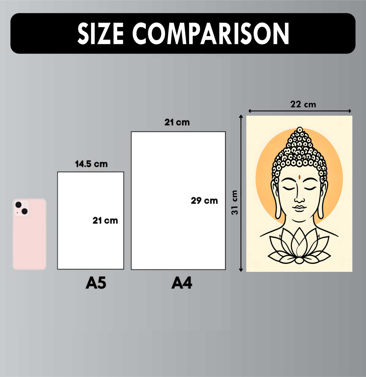 Wall Art Posters - Set of 4 - 12 x 8.5 Inch