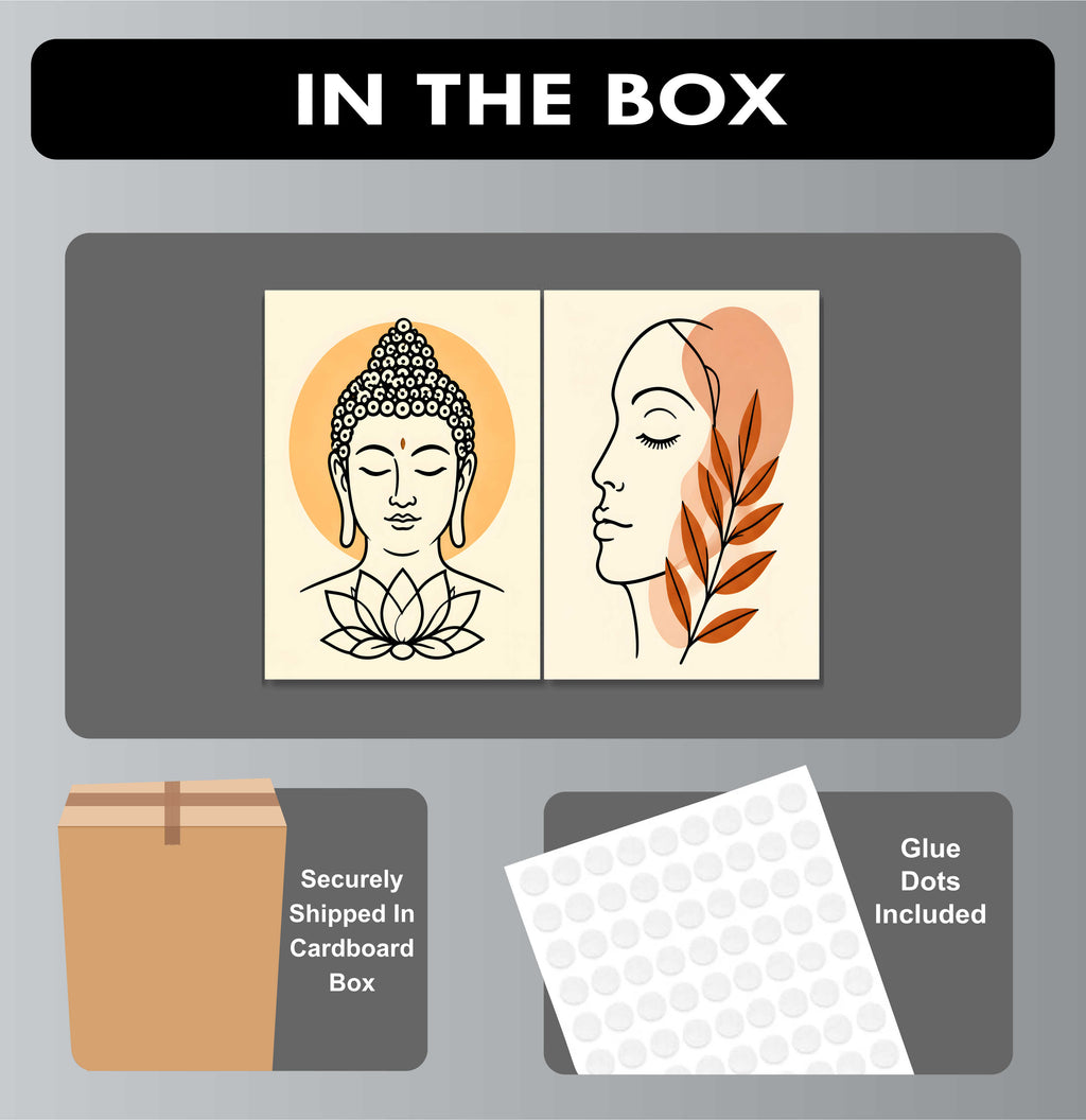 Wall Art Posters - Set of 4 - 12 x 8.5 Inch