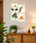Wall Art Posters - Set of 4 - 12 x 8.5 Inch
