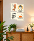 Wall Art Posters - Set of 4 - 12 x 8.5 Inch