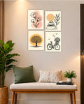 Wall Art Posters - Set of 4 - 12 x 8.5 Inch
