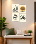 Wall Art Posters - Set of 4 - 12 x 8.5 Inch